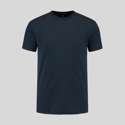 Marineblaues T-Shirt mit Rundhals