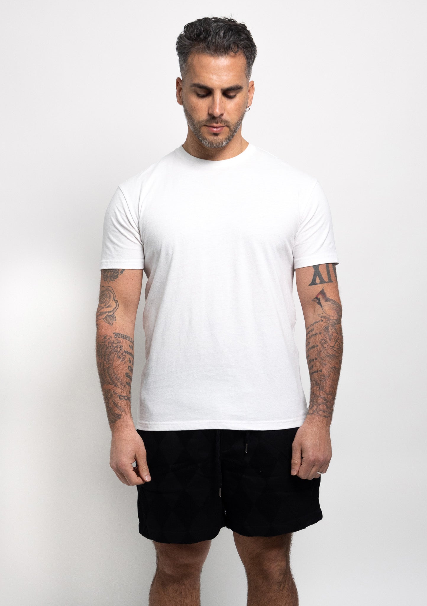 Weiß Rundhals 3er-Pack