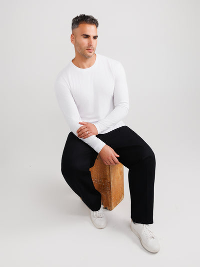 Weißes Langarmshirt 3er-Pack