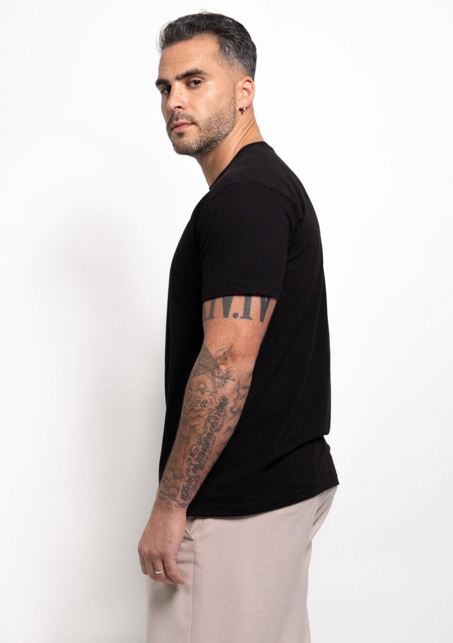 Schwarz Rundhals 3er-Pack