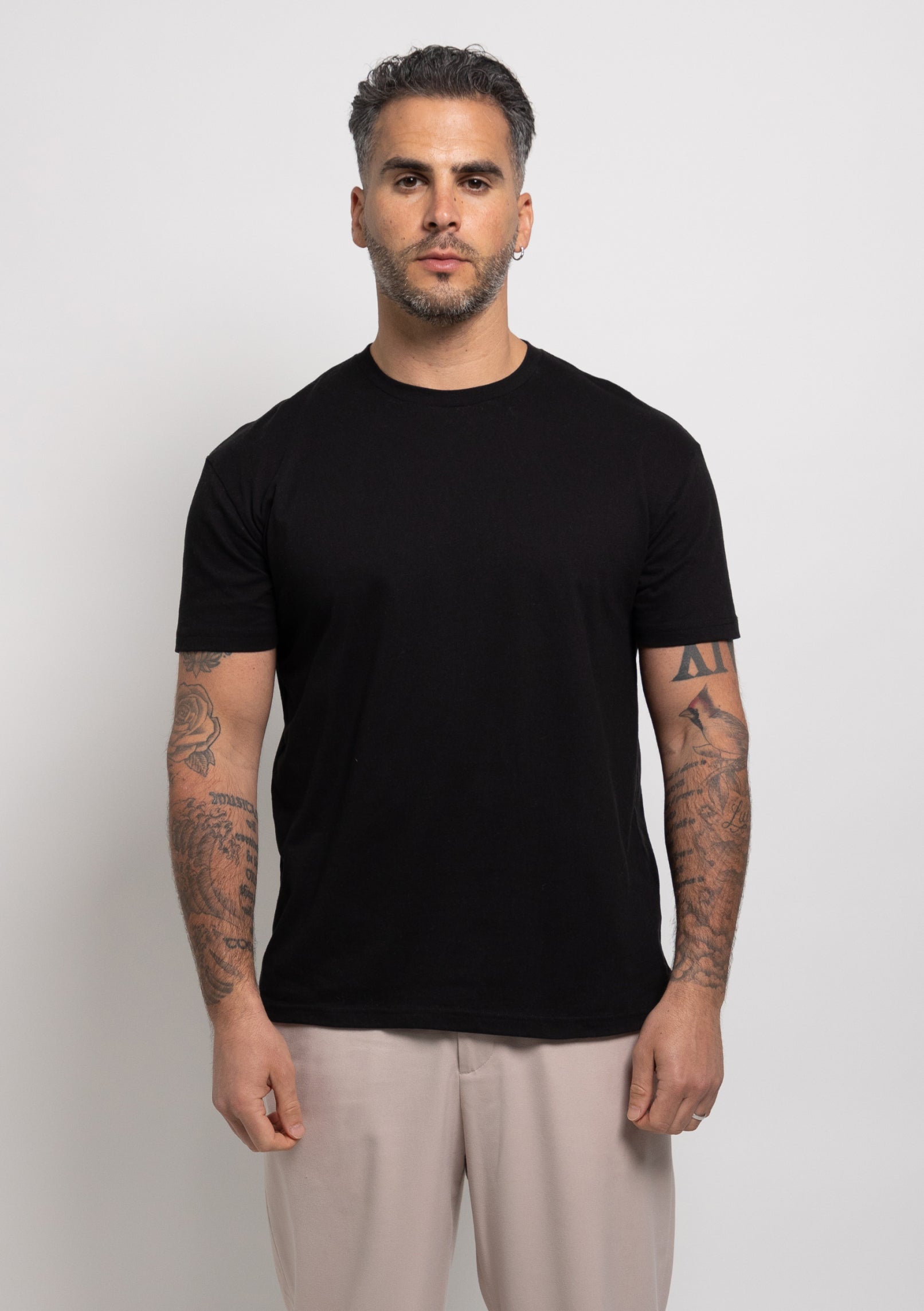 Schwarz Rundhals 3er-Pack