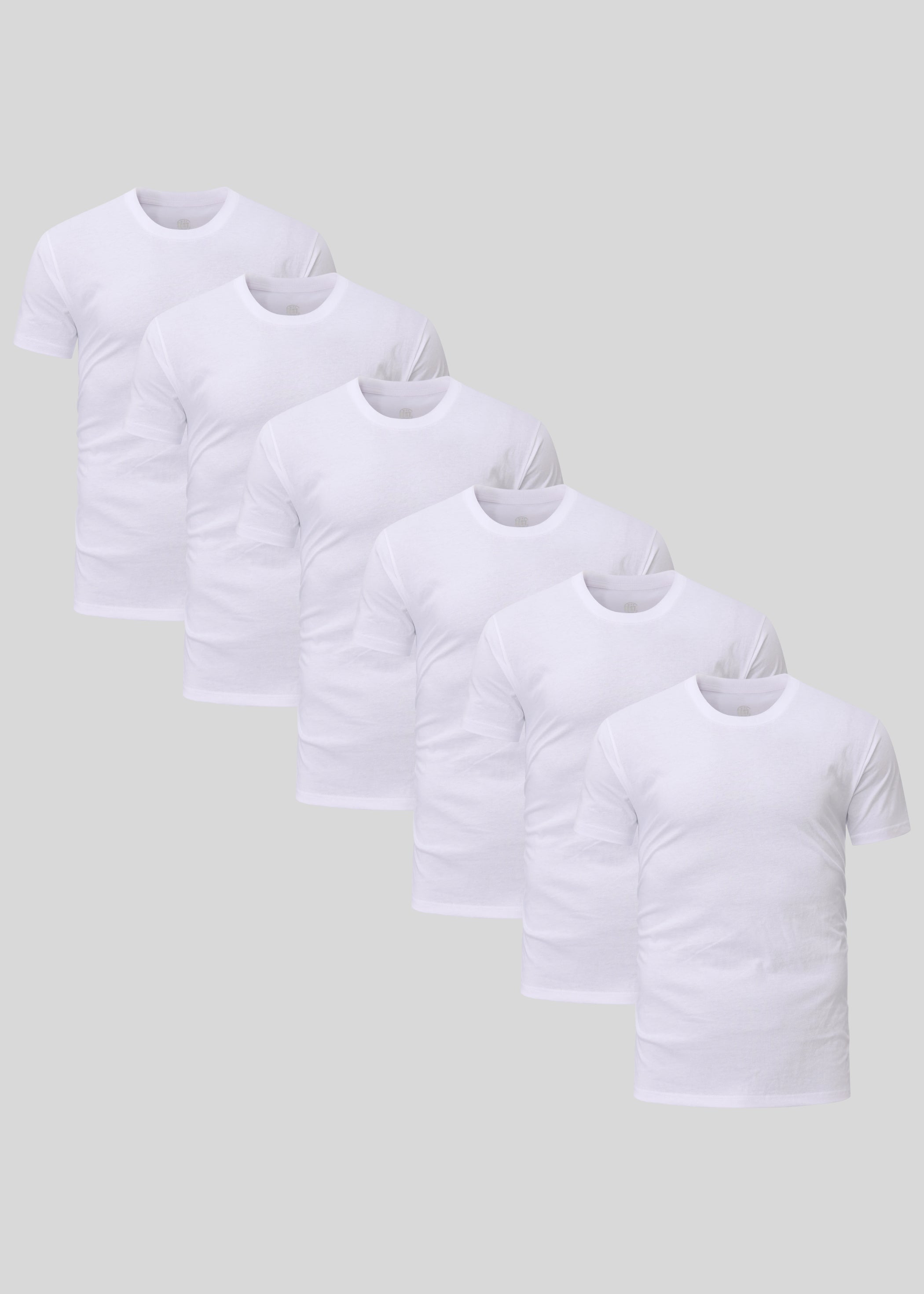 Weiß Rundhals 6er-Pack