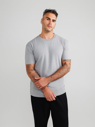 Melange Gray Crew Neck