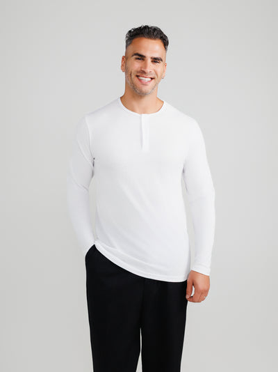 Weißes Henley 3er-Pack
