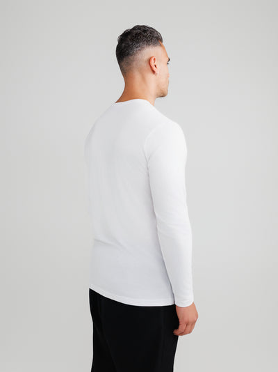 Weißes Henley 3er-Pack