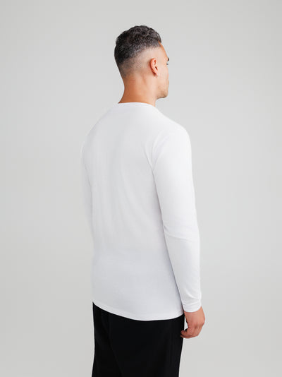 Weißes Langarmshirt 3er-Pack