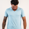 Babyblaue V-Ausschnitt T-Shirts