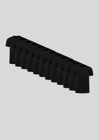 Schwarz Rundhals 12er-Pack
