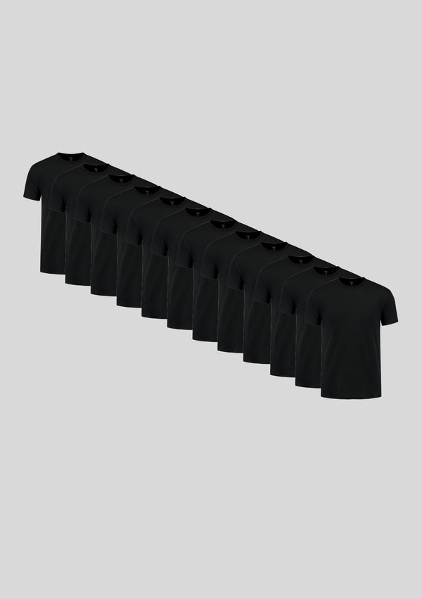 Schwarz Rundhals 12er-Pack