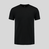 Schwarzes T-Shirt mit Rundhals