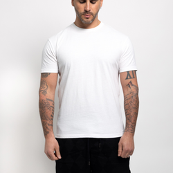 Weißes T-Shirt mit Rundhals