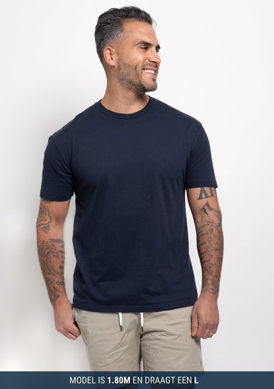 Marineblaues Rundhals 3er-Pack
