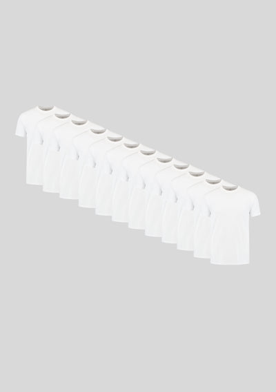 Weiß Rundhals 12er-Pack
