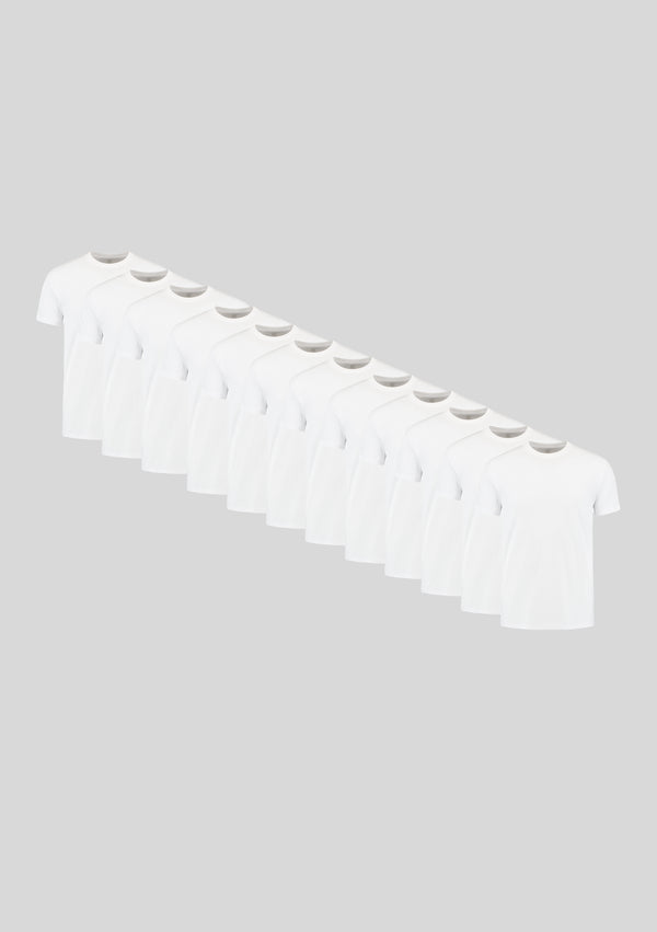 Weiß Rundhals 12er-Pack