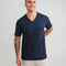 Marineblaue V-Ausschnitt T-Shirts