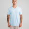Babyblaue V-Ausschnitt T-Shirts
