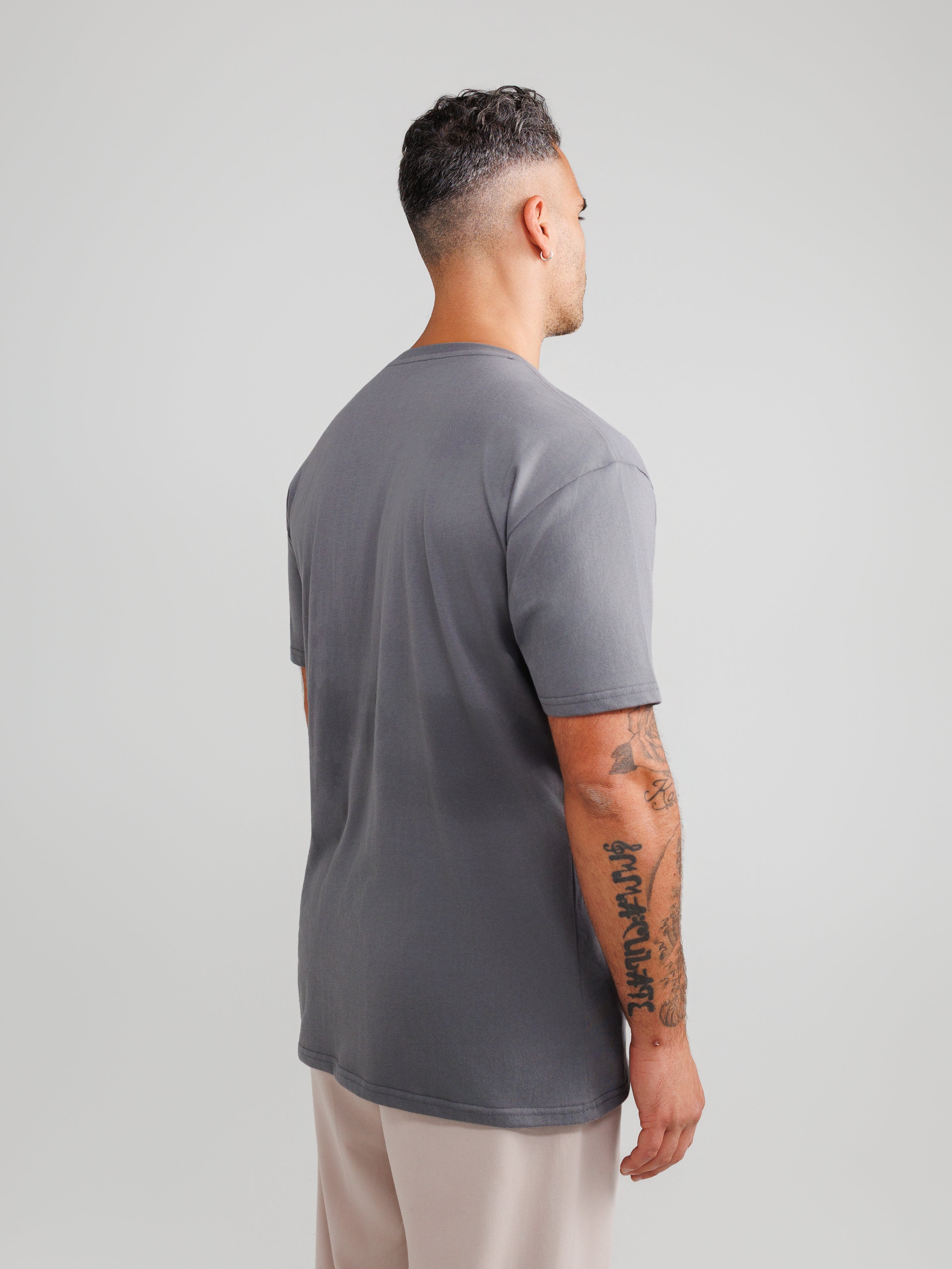 Dark Gray V-Neck T-shirts